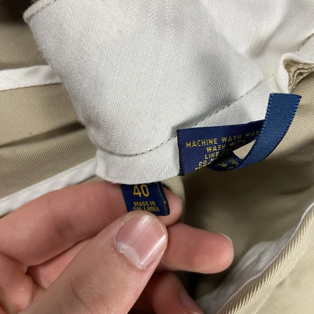 Polo‎ Ralph Lauren Chino Shorts Size 40 Beige Relaxed Fit Casual Wear Pony Logo